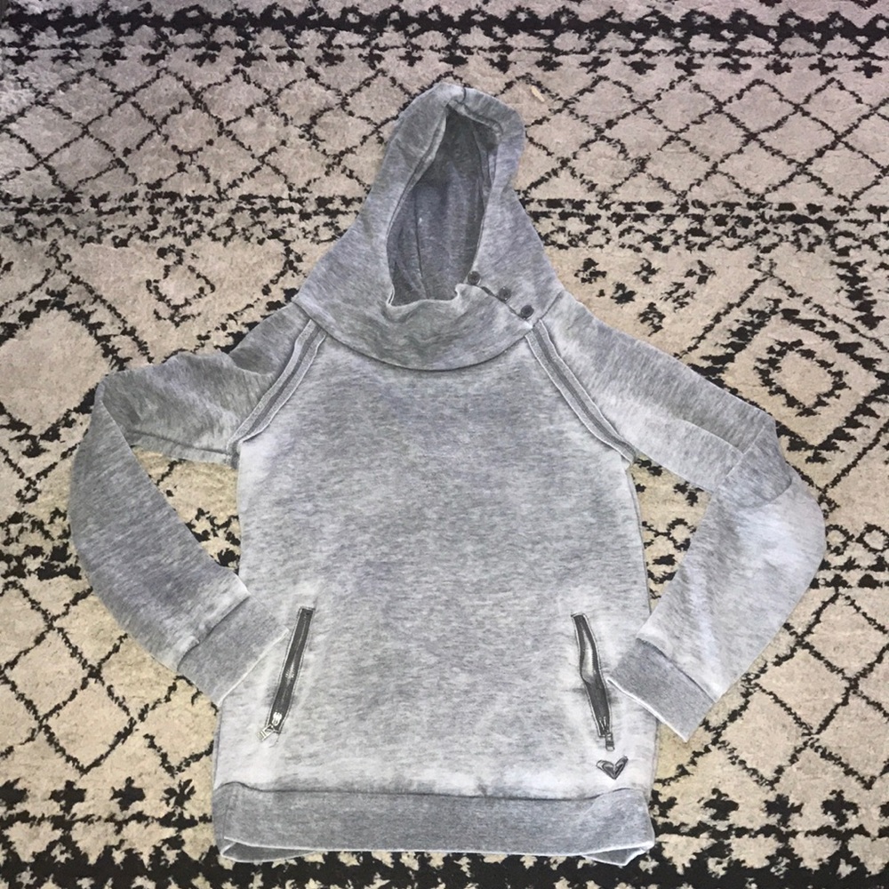 Gray roxy hoodie sweater